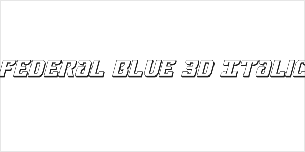 Federal Blue 3D Italic Logo