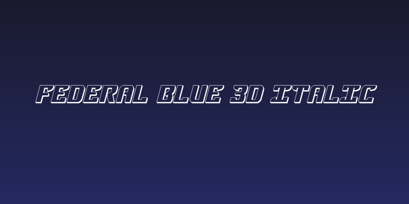 Federal Blue 3D Italic Social Header