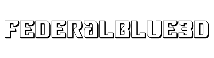 Federal Blue 3D Font