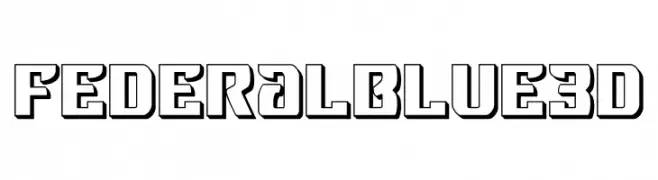 Federal Blue 3D  baixar fontes gratis