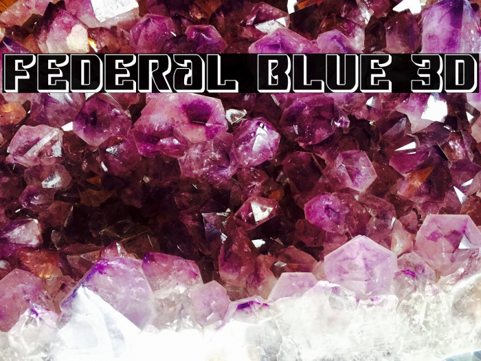 Federal Blue 3D Font examples