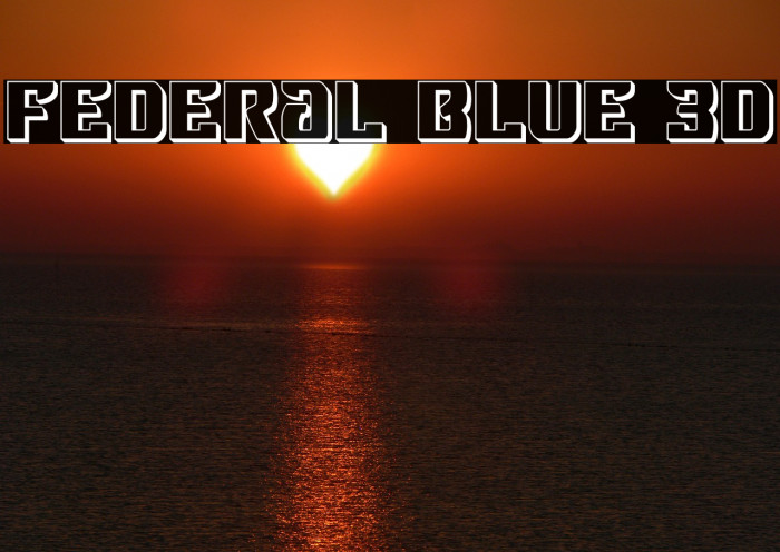 Federal Blue 3D Font examples