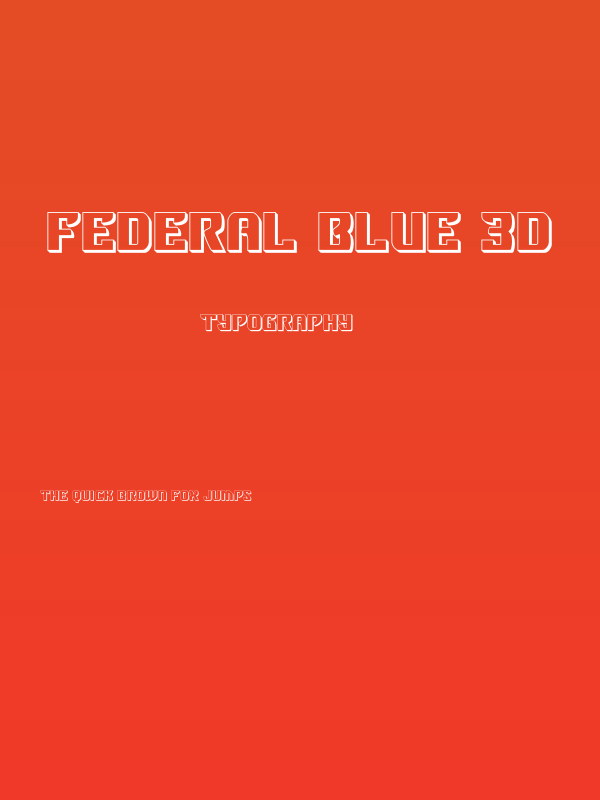 Federal Blue 3D Poster