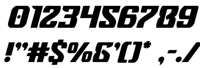 Federal Blue Bold Italic Font OTHER CHARS