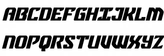 Federal Blue Bold Italic Fuentes MAYÚSCULAS