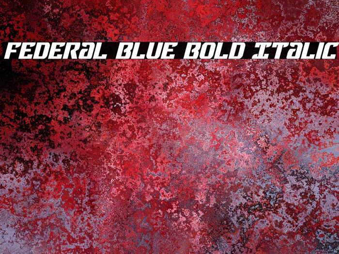 Federal Blue Bold Italic Font examples