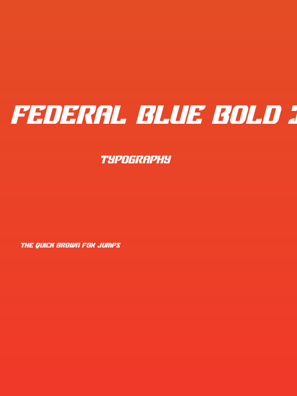 Federal Blue Bold Italic Poster