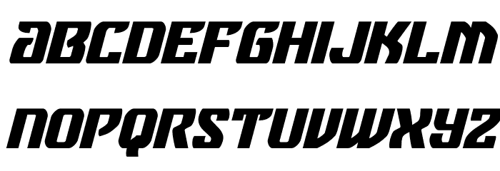 Federal Blue Bold Italic Font LOWERCASE