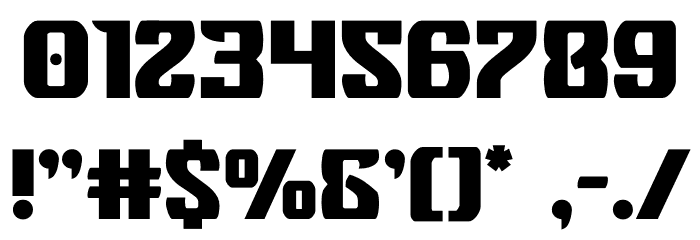Federal Blue Bold Font OTHER CHARS