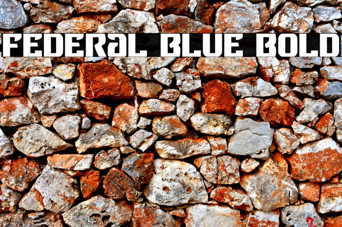 Federal Blue Bold Font examples