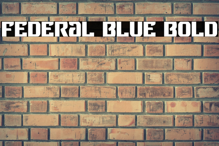 Federal Blue Bold Font examples