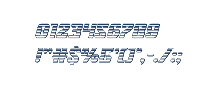 Federal Blue Chrome Italic Other Characters