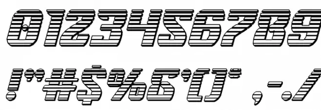 Federal Blue Chrome Italic Font OTHER CHARS