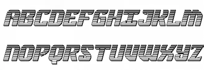 Federal Blue Chrome Italic Fonte MAIÚSCULAS