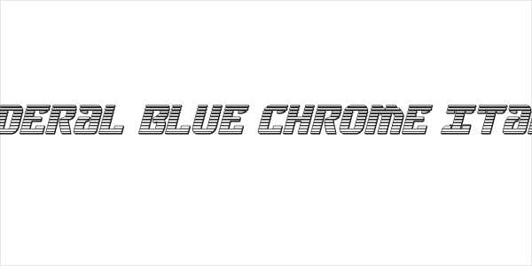 Federal Blue Chrome Italic Logo