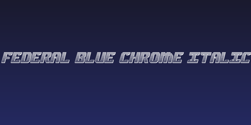 Federal Blue Chrome Italic Social Header