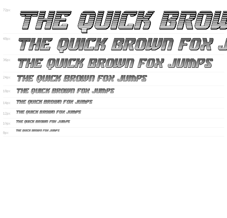 Federal Blue Chrome Italic Waterfall