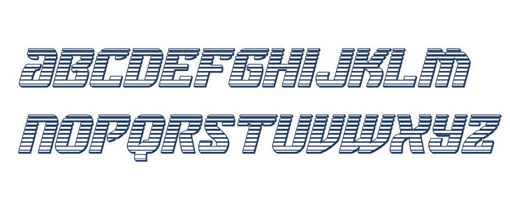 Federal Blue Chrome Italic Lowercase
