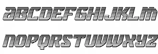 Federal Blue Chrome Italic Caratteri MINUSCOLO