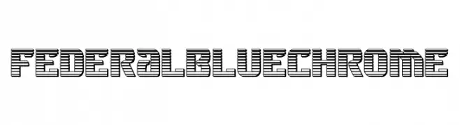 Federal Blue Chrome  Fuentes Gratis Descargar