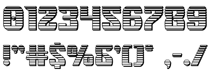 Federal Blue Chrome Font OTHER CHARS