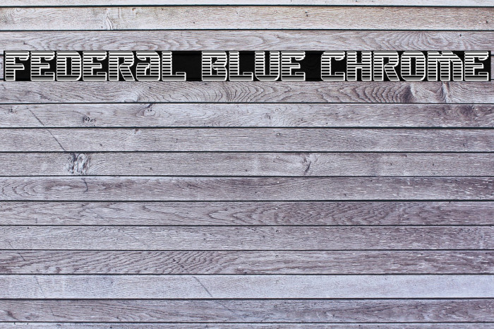 Federal Blue Chrome Font examples