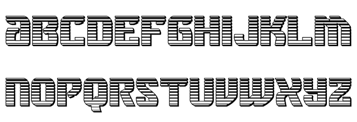 Federal Blue Chrome Font LOWERCASE