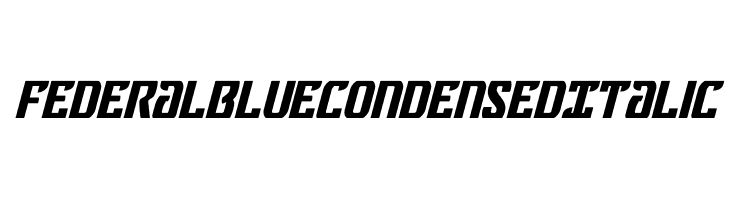 Federal Blue Condensed Italic  Free Fonts Download