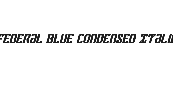 Federal Blue Condensed Italic Logo