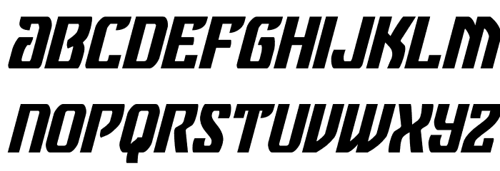 Federal Blue Condensed Italic Font LOWERCASE