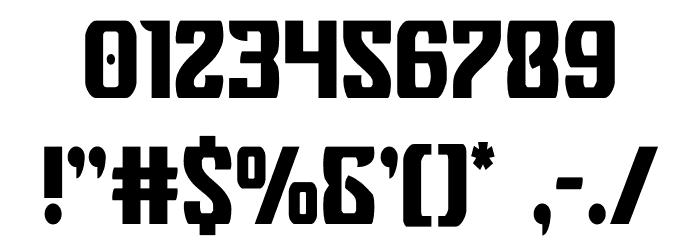 Federal Blue Condensed Font OTHER CHARS