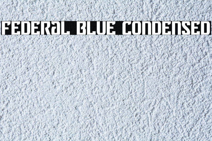 Federal Blue Condensed Font examples