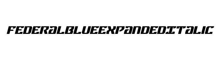 Federal Blue Expanded Italic Font