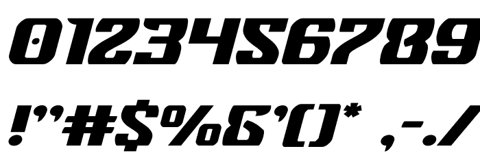 Federal Blue Expanded Italic Font OTHER CHARS