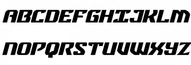 Federal Blue Expanded Italic Schriftart Groß