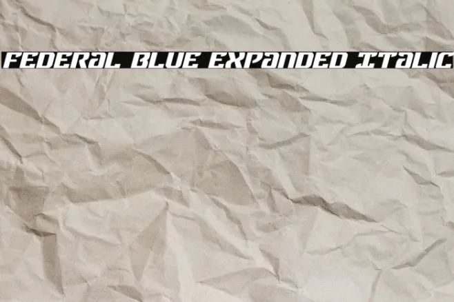 Federal Blue Expanded Italic Example 1