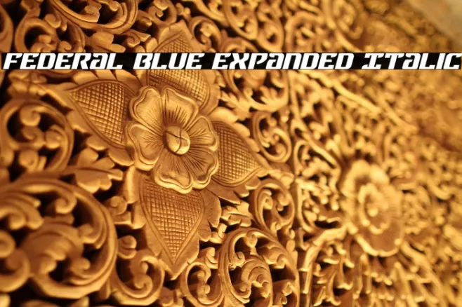 Federal Blue Expanded Italic Example 2