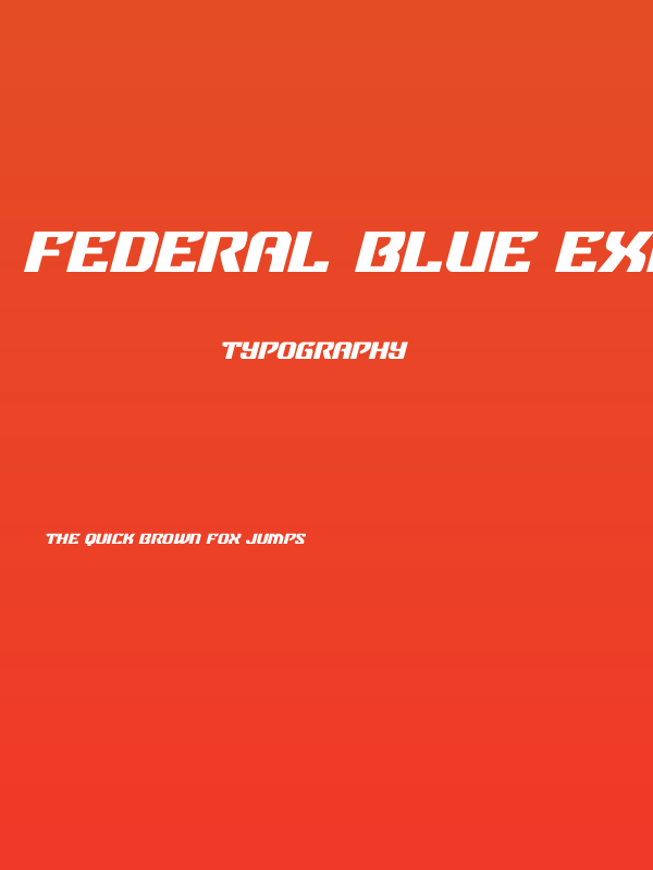 Federal Blue Expanded Italic Poster
