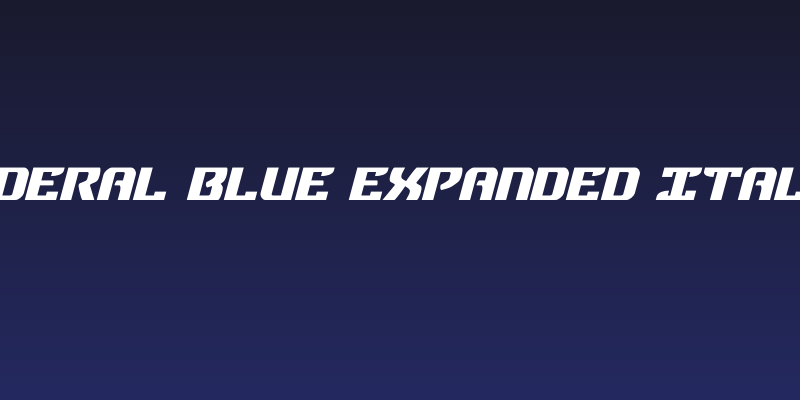Federal Blue Expanded Italic Social Header