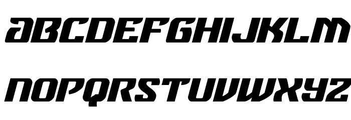 Federal Blue Expanded Italic Font LOWERCASE