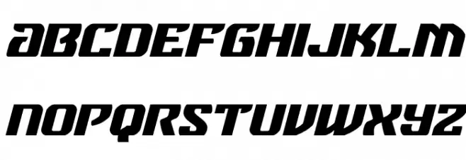 Federal Blue Expanded Italic 字体 小写