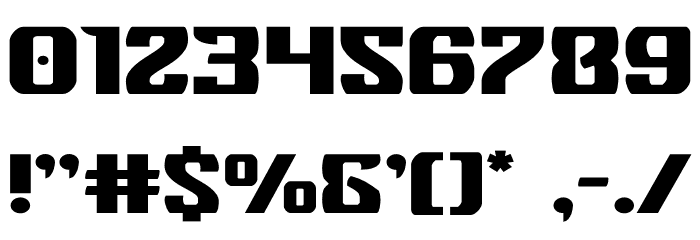 Federal Blue Expanded Font OTHER CHARS