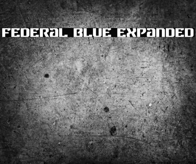 Federal Blue Expanded Font examples