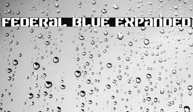 Federal Blue Expanded Font examples