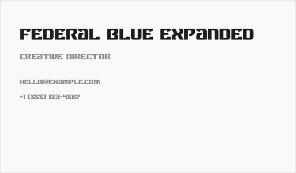Federal Blue Expanded Business Card
