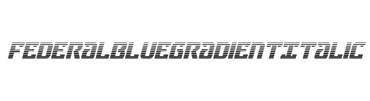 Federal Blue Gradient Italic  Frei Schriftart Herunterladen