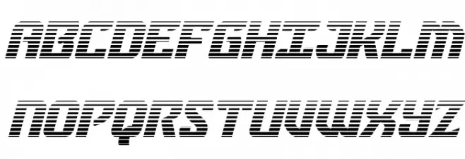 Federal Blue Gradient Italic Polices MAJUSCULES