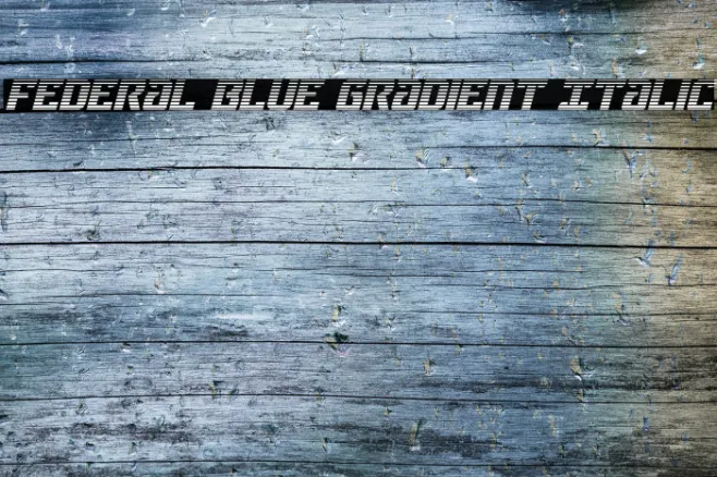 Federal Blue Gradient Italic Example 1