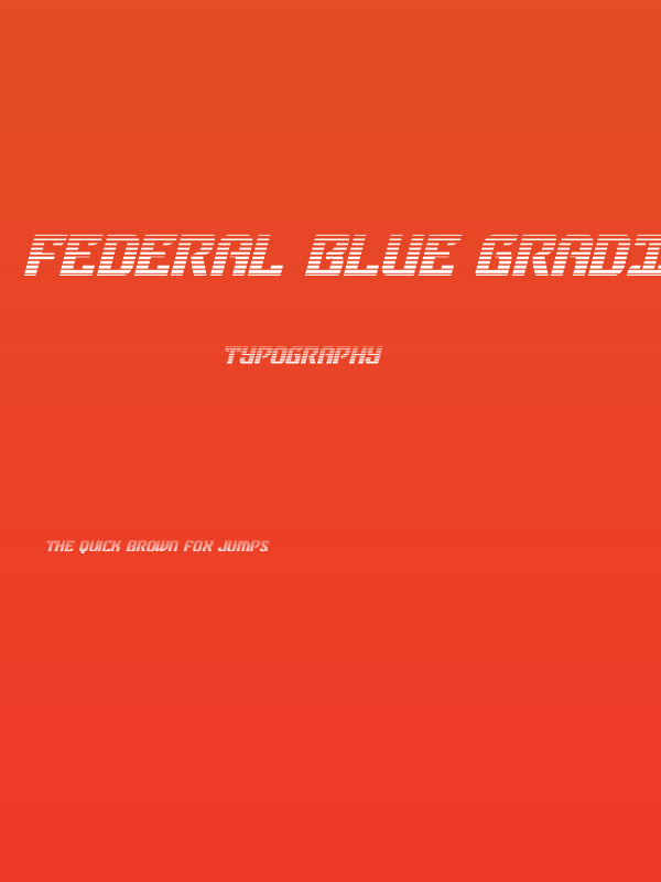 Federal Blue Gradient Italic Poster