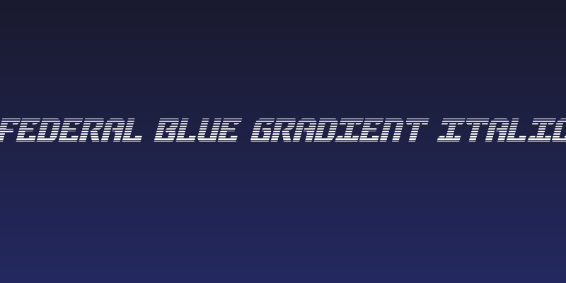 Federal Blue Gradient Italic Social Header